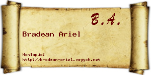 Bradean Ariel névjegykártya